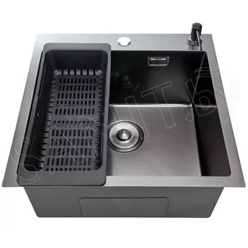Кухонная мойка Stellar S4848NB-Decor / S5050NB-Decor с коландером и дозатором