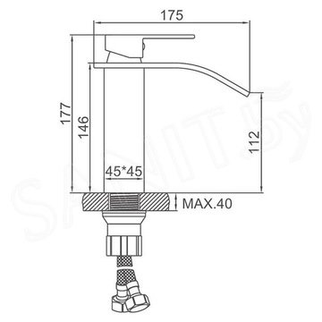 Смеситель для умывальника Ledeme L1055B-29