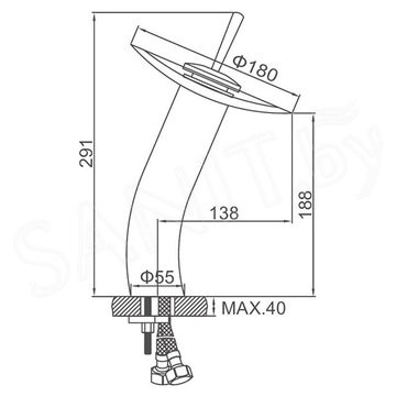 Смеситель для умывальника Ledeme L1055-3