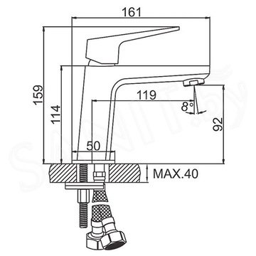 Смеситель для умывальника Ledeme L1081