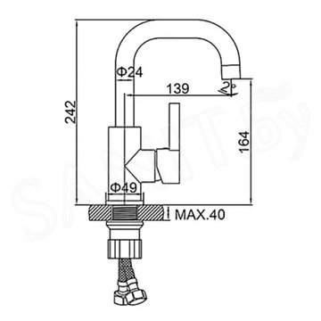 Смеситель для умывальника Ledeme L1099