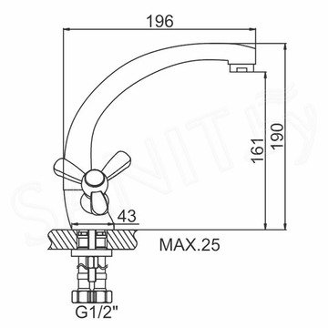 Смеситель для умывальника Ledeme L4426