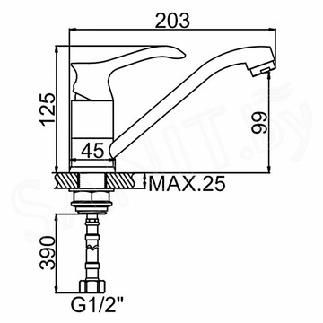 Смеситель для умывальника Ledeme L4541-2