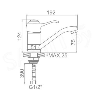 Смеситель для умывальника Ledeme L4562-2