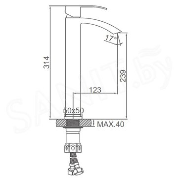 Смеситель для умывальника Ledeme L71117