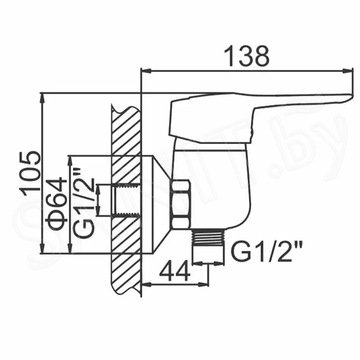 Смеситель для душа Ledeme L2028