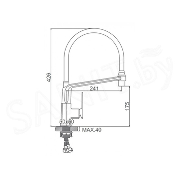 Смеситель для кухонной мойки Ledeme L4078B-2