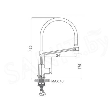 Смеситель для кухонной мойки Ledeme L4078U-12