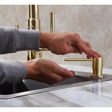 Дозатор для моющих средств Rea gold matt round BAT-05002