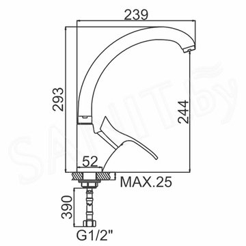 Смеситель для кухонной мойки Ledeme L4101