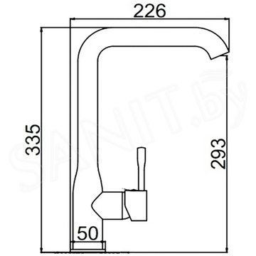 Смеситель для кухонной мойки Ledeme L4698-300