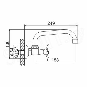 Смеситель для кухонной мойки Ledeme L4712