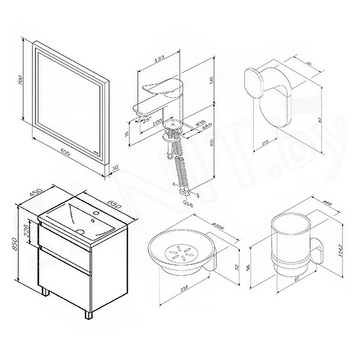 Комплект мебели AM.PM X-Joy BK85GL