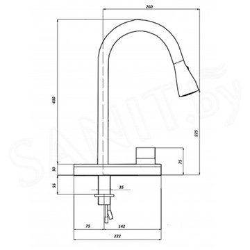Смеситель для кухонной мойки Ledeme L74198B
