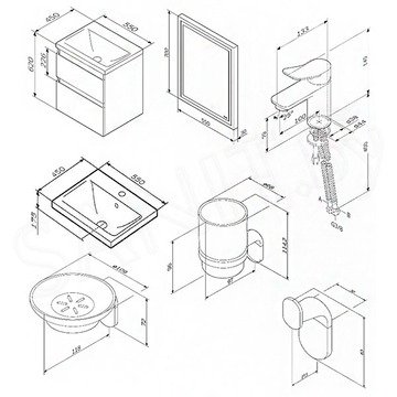 Комплект мебели AM.PM X-Joy BK85GO
