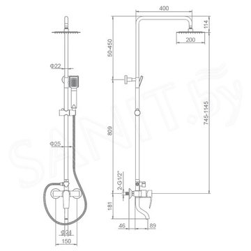 Душевая стойка Ledeme L2443