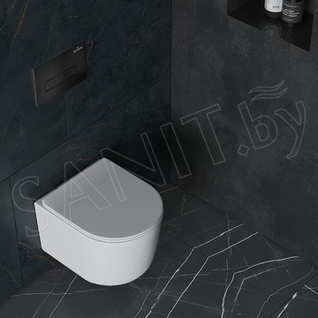 Комплект инсталляции Berges Аtom 410 c кнопкой и унитазом Roxen Simple Compact 530120-01