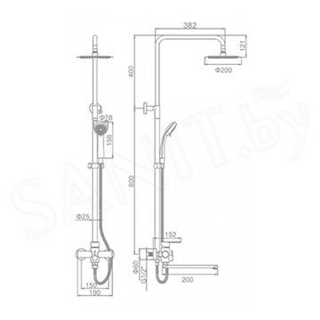 Душевая стойка Ledeme L72403-1