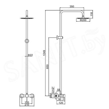 Душевая стойка Ledeme L72406