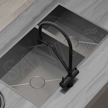 Смеситель для кухонной мойки Sancos Dora SC4003MB с подключением к фильтру воды