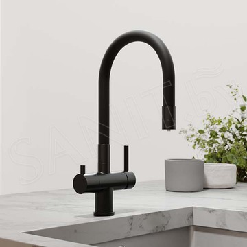 Смеситель для кухонной мойки Sancos Lucia SC4004MB с подключением к фильтру воды