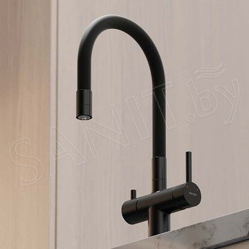 Смеситель для кухонной мойки Sancos Lucia SC4004MB с подключением к фильтру воды