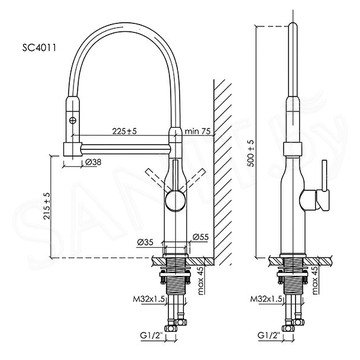 Смеситель для кухонной мойки Sancos Pride SC4011BNG