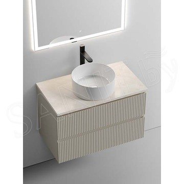 Тумба под умывальник Sancos Snob T Beige Soft со столешницей Kreman и умывальником Element CN6032
