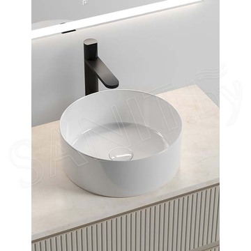 Тумба под умывальник Sancos Snob T Beige Soft со столешницей Kreman и умывальником Element CN6032