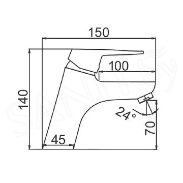 Смеситель для умывальника Wisent W10022