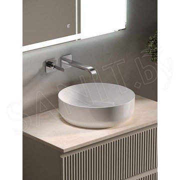 Тумба под умывальник Sancos Snob R Beige Soft со столешницей Kreman и умывальником Element CN6022