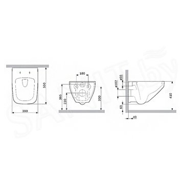 Подвесной унитаз AM.PM Inspire V2.0 FlashClean C50A1700MBSC