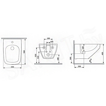 Подвесное биде AM.PM Inspire V2.0 C50A3411WH