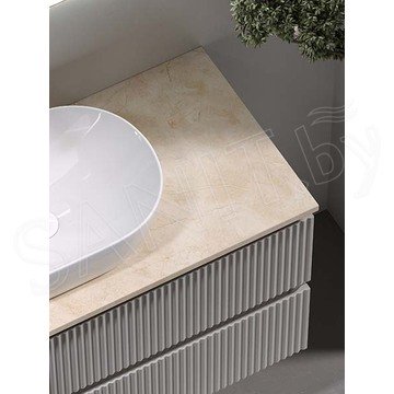 Тумба под умывальник Sancos Snob R Beige Soft со столешницей Kreman и умывальником Element CN5010