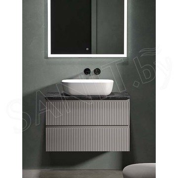 Тумба под умывальник Sancos Snob R Doha Soft со столешницей Black sky и умывальником Element CN6008