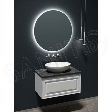 Тумба под умывальник Sancos Very Bianco со столешницей Black sky и умывальником Element CN6017