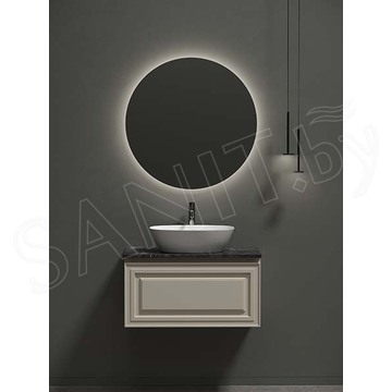 Тумба под умывальник Sancos Very Beige Soft со столешницей Black sky и умывальником Element CN5005