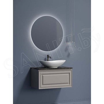 Тумба под умывальник Sancos Very Doha Soft со столешницей Black sky и умывальником Element CN6015