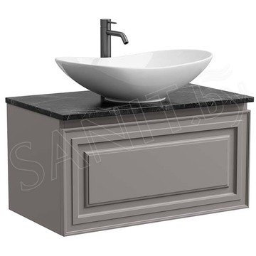 Тумба под умывальник Sancos Very Doha Soft со столешницей Black sky и умывальником Element CN6015