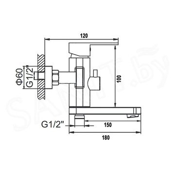 Смеситель для ванны Wisent W30111