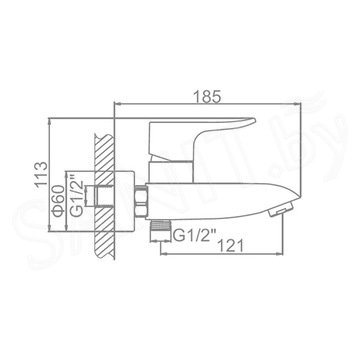 Смеситель для ванны Wisent W32234