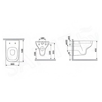 Подвесной унитаз AM.PM X-Joy S FlashClean C85A1700MBSC