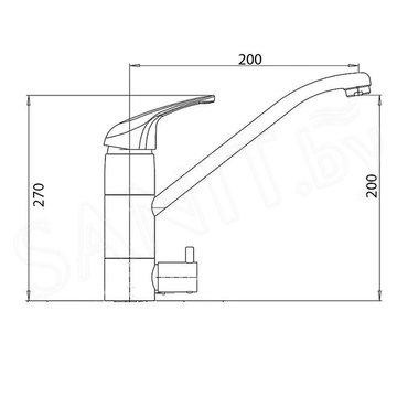 Смеситель для кухонной мойки Wisent W4298 / W4298A под фильтр