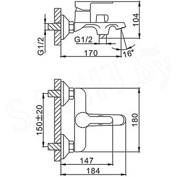 Смеситель для ванны Frap F3241