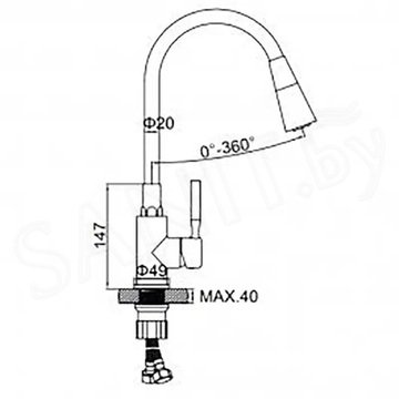 Смеситель для кухонной мойки Wisent W74199-18C-3 / W74199-20C-3 / W74199-21C-3