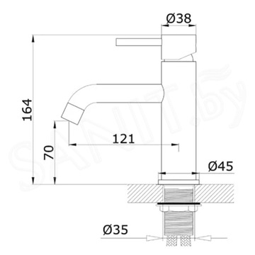 Смеситель для умывальника Vivi Felice 0630 bianco opaco