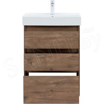Тумба под умывальник Aquanet Nova Lite 60 / 75 / 85 / 100 3 ящика дуб рустикальный