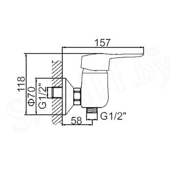 Смеситель для душа Ledeme L20.273