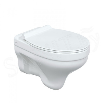 Комплект инсталляции Berges Atom 410 c кнопкой хром, унитазом Albit S и сиденьем Top Slim SO