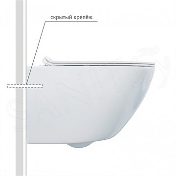 Комплект инсталляции Berges Atom Line 410 c кнопкой хром, унитазом Puma XL Rimless и сиденьем Toma Slim SO